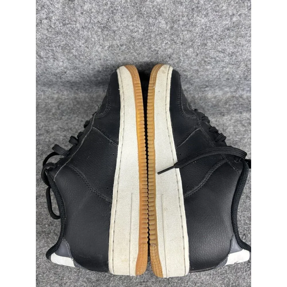 Nike‎ Air Force 1 Low Shoes Youth Size 6.5Y Black Gray Gum NBA Patch CT3842-001